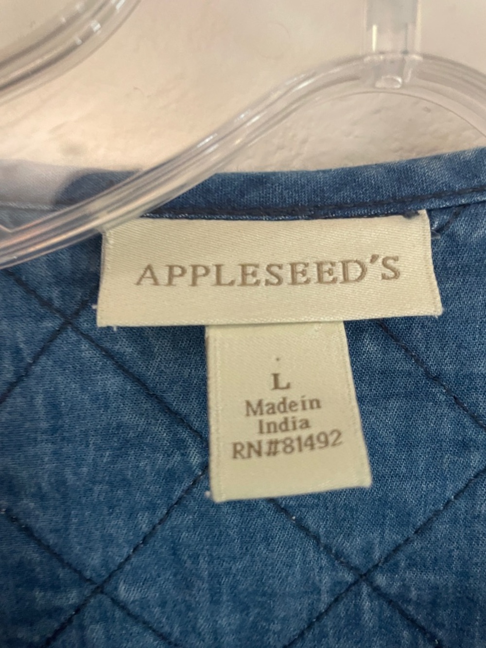 Appleseed's Quilted Denim Utility Jacket - Light Blue - Picture 2 of 3